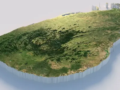 Sri Lanka Terrain Country 3D model