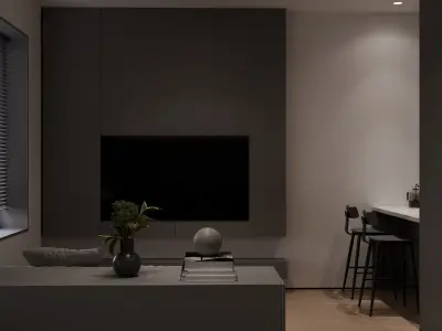 Minimalistic apartment 3D model