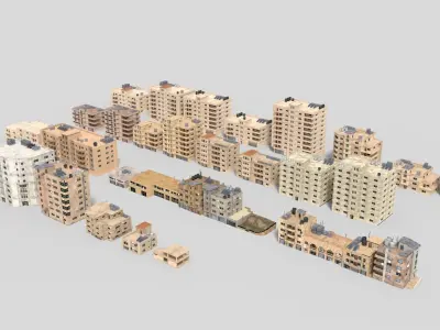 24 arabian middle east buildings 3D Model Pack