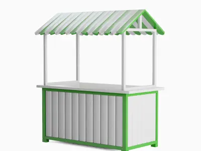 Food Stand 06 Low-poly 3D model