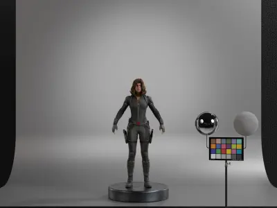 Black Widow - Natasha Romanoff Low-poly 3D model