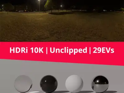 Hdri - Buildings Trees And Night Texture