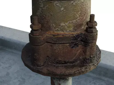 Old Hand Water Pump 3D model