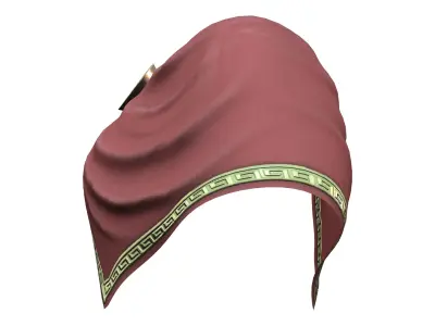 Roman Spartan Female Commander Soldier Shawl Low-poly 3D model