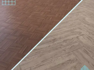 Parquet - Laminate - Wooden floor 2 in 1 Low-poly 3D model 188