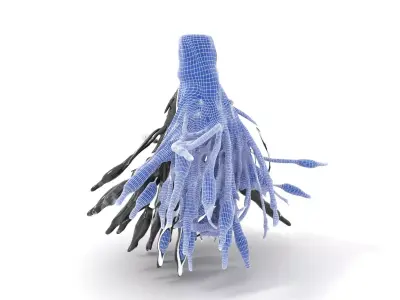 Futuristic White Helmet Model Pack with Advanced Design Low-poly 3D model