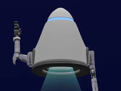 Assistant Robot Low-poly 3D model