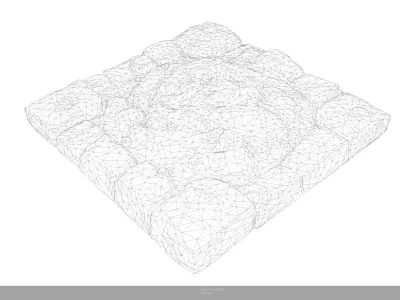 Terracotta Brick Path Game Ready - AI Low-poly 3D model