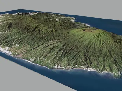 Saint Vincent and the Grenadines Caribbean Sea 3D model