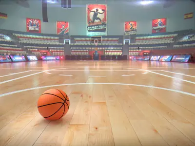 Basketball Arena Stadium Interior - Modular Environment  3D model