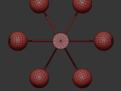 CAMPILO campiglio light chandelier in chrome with clear glass... 3D model