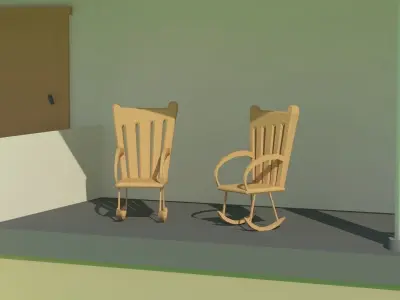 Low Poly Big House Low-poly 3D model