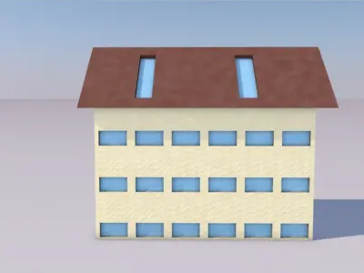 Origami Buildings 3D model