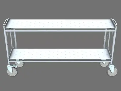 Stainless Steal Screw Rack Low-poly 3D model