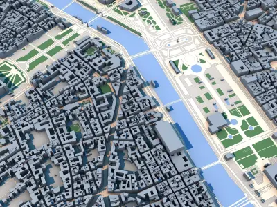 Paris Cityscape France 3D model