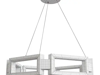 MIES CHANDELIER Low-poly 3D model