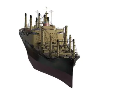 LARGE WW2 US CARGO SHIP 3D model