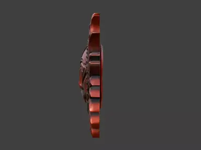 Radiant Sun Face Wall Relief Low-poly 3D model