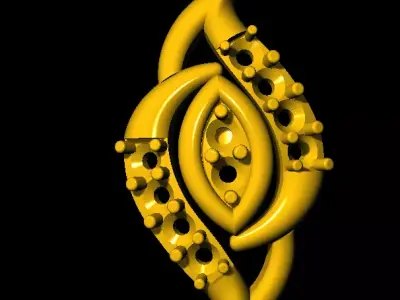  Tops earrings 3D print model