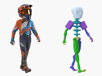  KTM Child Off Road Bike Rider Covered Mud Rigged 