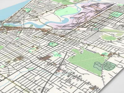 Cityscape Lorain County Ohio United States 3D model