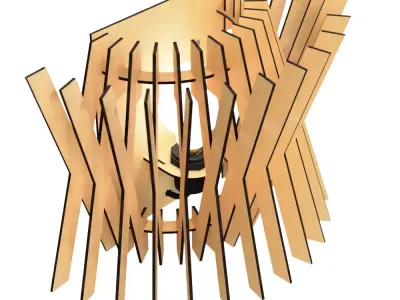 WALL LIGHT STL AND DXF FILES 7 3D print model