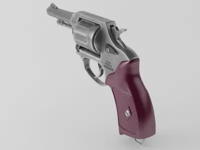 Revolver Police 8mm 3D model