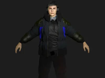 AAA 3D EUROPE BRITISH MALE-REALISTIC RIGGED GAME READY CHARACTER Low-poly 3D model