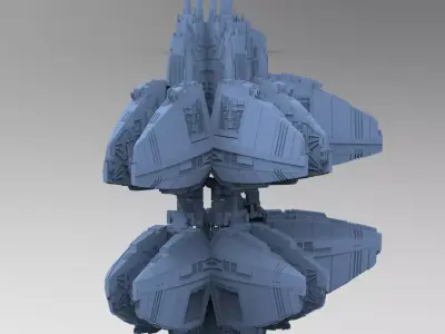 Sci-Fi dark ring 6  3D model