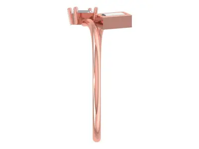 Women Light Weight Band Ring 3D print model 4