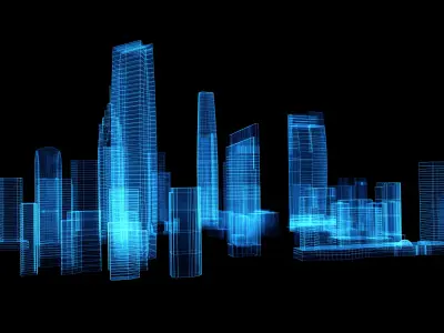  Hologram City 3D model