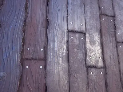 Stylized Wood planks PBR seamless texture Texture