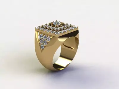 Man Ring 2020 popular Gold light in Asia cad file  R28 3D model