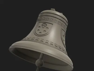 Church Bell with simplified House of Medici Coat of Arms  3D print model