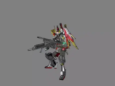 Attacker Gundam 16 A 3D model