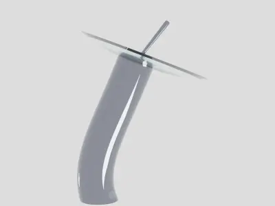 waterfall glass crane 3D model