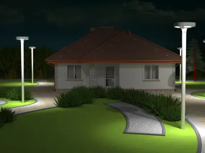 Modern House exterior  3D model get