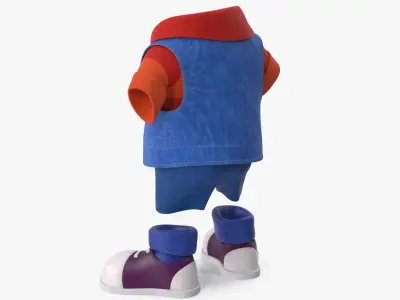  Cartoon Costume Blue with a Short Sleeve Sweater 