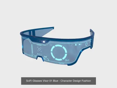 08 SciFi Glasses Visor Collection - Character Design Fashion 3D Model Pack