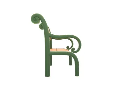 Cartoon Bench 3D model