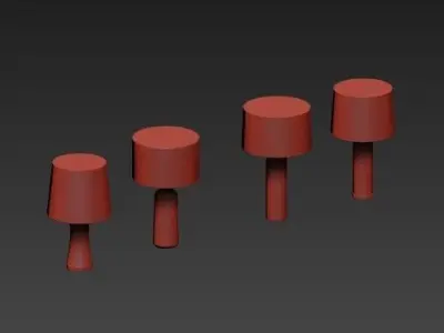 Table lamp 2 3D model buy