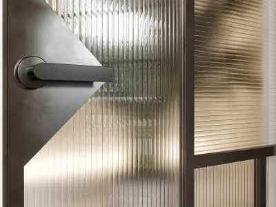 French interior door 3D model