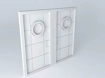 dfg door with two doors Free 3D model