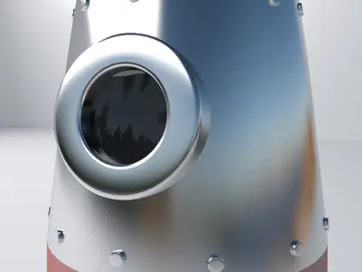 Retro Rocket 3D model