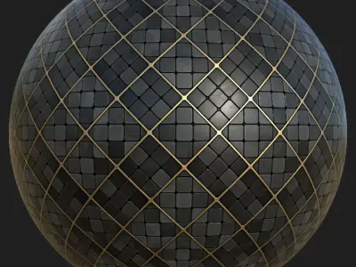 Stylized Marble Tiles Floor Texture