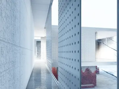 Modern Exhibition Gallery  Pavillion House 3D model