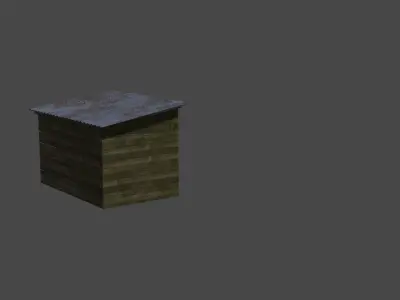 Wooden Shed Free low-poly 3D model