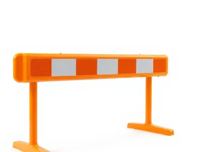 Traffic Safety Barrier Model Pack Low-poly 3D model