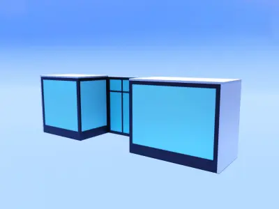 Show window in store Low-poly 3D model