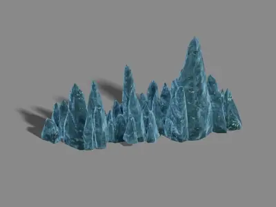Ice chamber - stone material -02 3D model